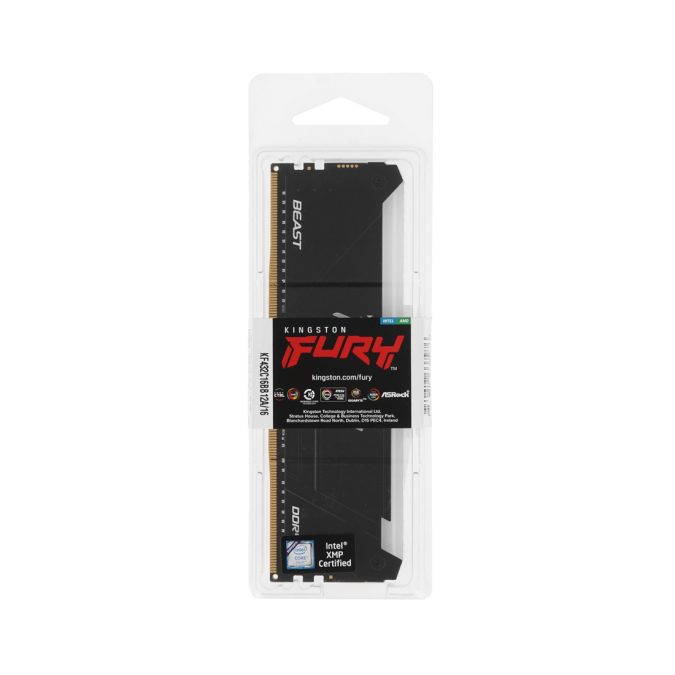 Модуль памяти, Kingston, FURY Beast RGB KF432C16BB12A/16WP, DDR4, 16GB, DIMM