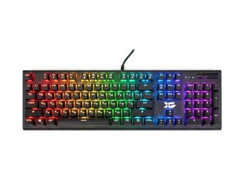 Клавиатура, XG, Raven Ares, Игровая, USB, Кол-во стандартных клавиш 104, Механические свитчи, RGB, Длина кабеля 1,5 метра, Анг/Рус, Чёрный