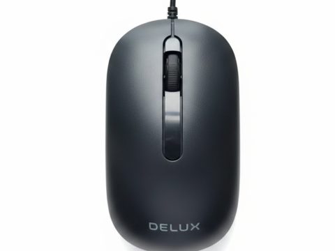 Компьютерная мышь, Delux, M232BU, Оптическая, USB, 1000dpi, Длина провода 1,6 м, Чёрная