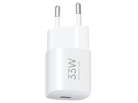 Адаптер питания, Xiaomi, 33W Nano Power Adapter (USB-C) EU, BHR087LEU/MDY-19-ED, 100–240В, 50/60Гц, 0,8А, Технология GaN, поддержка QC, PD и PPS, 11 V  3.0 A (33 W), Белый