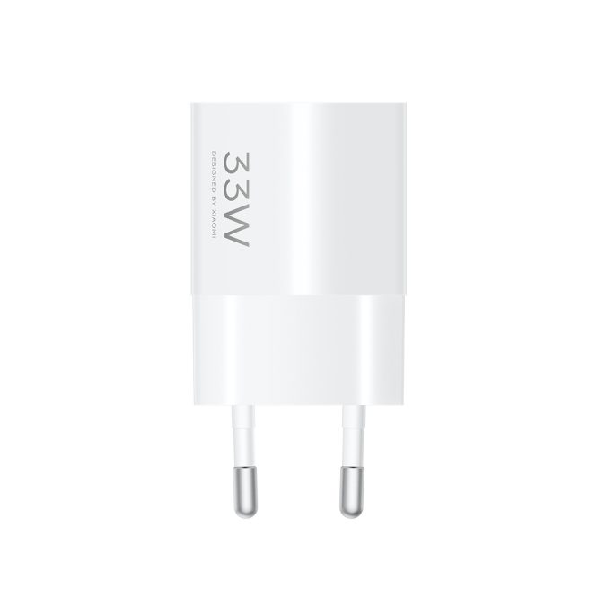 Адаптер питания, Xiaomi, 33W Nano Power Adapter (USB-C) EU, BHR087LEU/MDY-19-ED, 100–240В, 50/60Гц, 0,8А, Технология GaN, поддержка QC, PD и PPS, 11 V  3.0 A (33 W), Белый