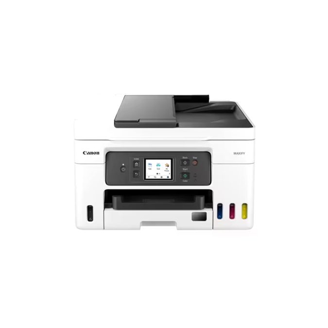 Цветное МФУ, Canon, MAXIFY GX4040, 5779C009AA, Струйное, А4, 18 стр./мин., Подача 351 лист, Планшетный сканер, ЖК дисплей 2.7", 300 МГц CPU, USB 2.0, Ethernet 10/100, Wi-Fi