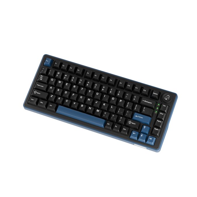 Клавиатура, Ducky, OK-M-75, Baby Switch DKOKM2583-KYRUPDCOCH1, Игровая, Механическая, 75%, Ducky Linear Inductive Switch, USB, 2,4 ГГц, Bluetooth, Подсветка RGB, Размер: 452x150x41 мм., Анг/Рус, Чёрный