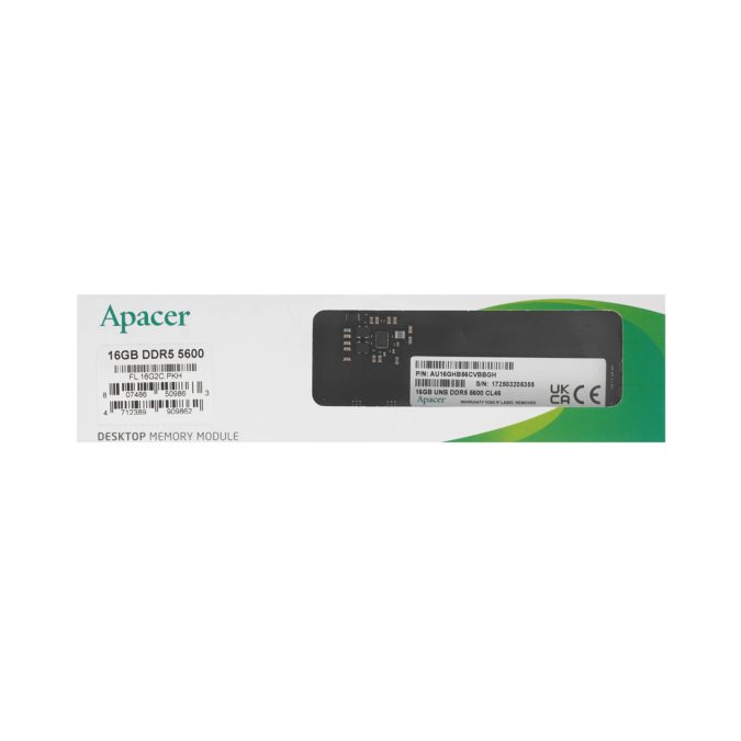 Модуль памяти, Apacer, FL.16G2C.PKH, DDR5, 16GB, DIMM,