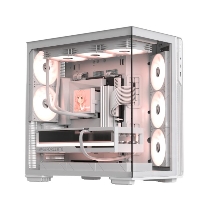 Компьютерный корпус, Formula V, Crystal Z7 PA White, EATX/ATX/micro ATX, USB Type C/3.0*1, HD-Audio, Кулер 5*120 мм ARGB, Высота процессорного кулера до 175мм, Длина VGA до 435мм, 3*3.5"/1*2.5", Толщина 0,7мм, 453.6x290x457.7мм, Без Б/П, Белый