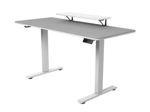 Компьютерный стол, Cougar, E-Star 140 White, Поверхность - ДСП, Основание - сталь, 140*60*72(117) см, Панель управления высотой, 2 программируемые настройки памяти, Белый