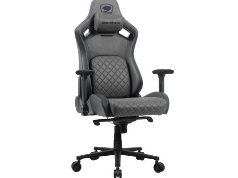 Игровое компьютерное кресло, Cougar, Defensor S Jet Gray F, Искусственная кожа PU AIR, (Ш)57*(Г)53*(В)129,5 (137) см, Серый