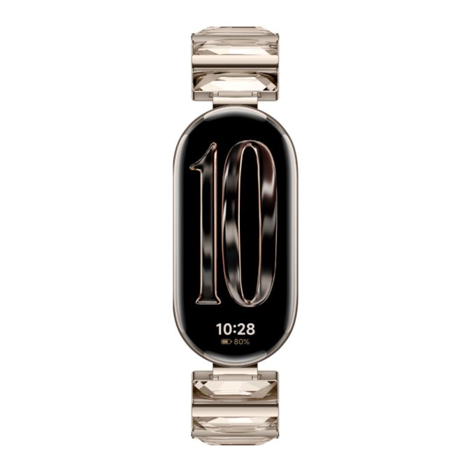 Фитнес браслет, Xiaomi, Mi Smart Band 10, Glimmer Edition Glimmer Gold, BHR07Q6GL/M2459B1, 1.62" AMOLED, Разрешение экрана 192 x 490, Аккумулятор 233 мАч, Водонепроницаемость 5 АТМ, Золотой