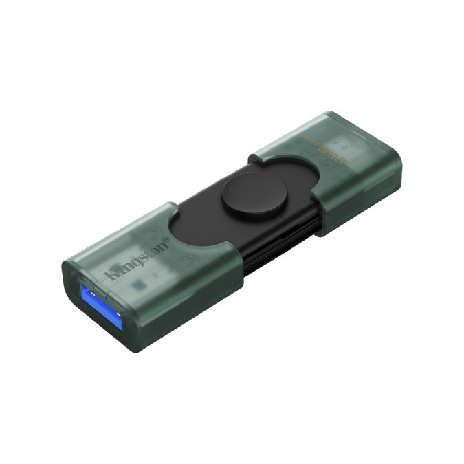 USB-накопитель, Kingston, DTDEG2/256GB, 256GB, USB-A / USB-C, Зеленый