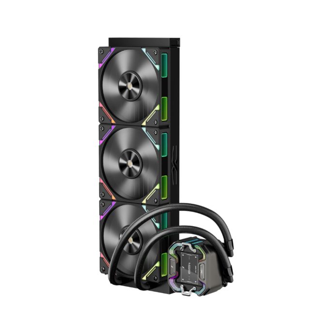 Кулер с водяным охлаждением, 1STPLAYER, X-360-BK, intel 1151/1200/1700/1851 и amd AM4/AM5, TDP 300W Вт, 3, 600–2000 об/мин, 56,8, 33,12, Черный