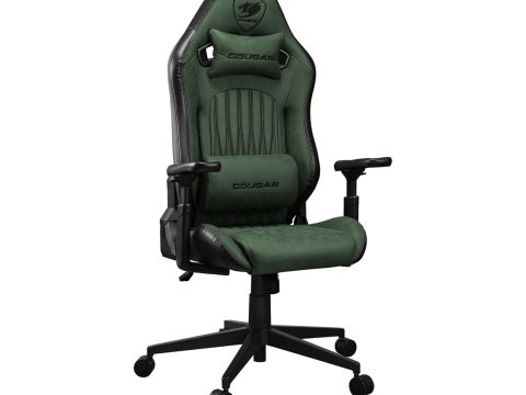 Игровое компьютерное кресло, Cougar, Explore Army Green F, Искусственная кожа PU AIR, (Ш)57*(Г)53*(В)129,5 (137) см, Зеленый