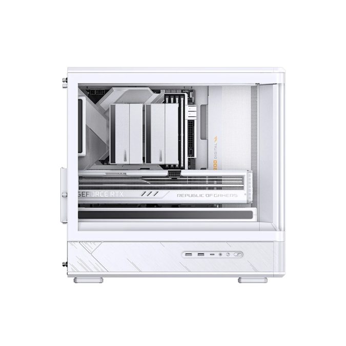 Компьютерный корпус, Jonsbo, D200 White, D200 White, Micro-ATX / Mini-ITX, 1*3.5"/1*2.5", Высота кулера до 171 мм, Длина VGA до 410 мм, 437х216х419 мм, Без Б/П, Белый