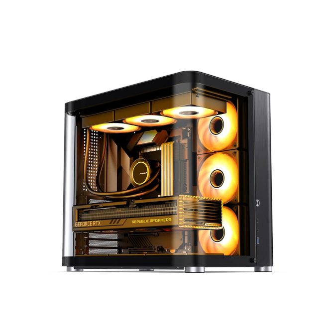 Компьютерный корпус, Jonsbo, TK-2, TK-2 , Midi-Tower, ATX/ITX/Micro ATX, USB Type-C*1/USB 3.0*1/Audio+Mic*1, Высота процессорного куллера 165мм, Длина VGA до 220мм, 1*2,5"/2*3,5", 300*408*435мм, Без Б/П, Черный