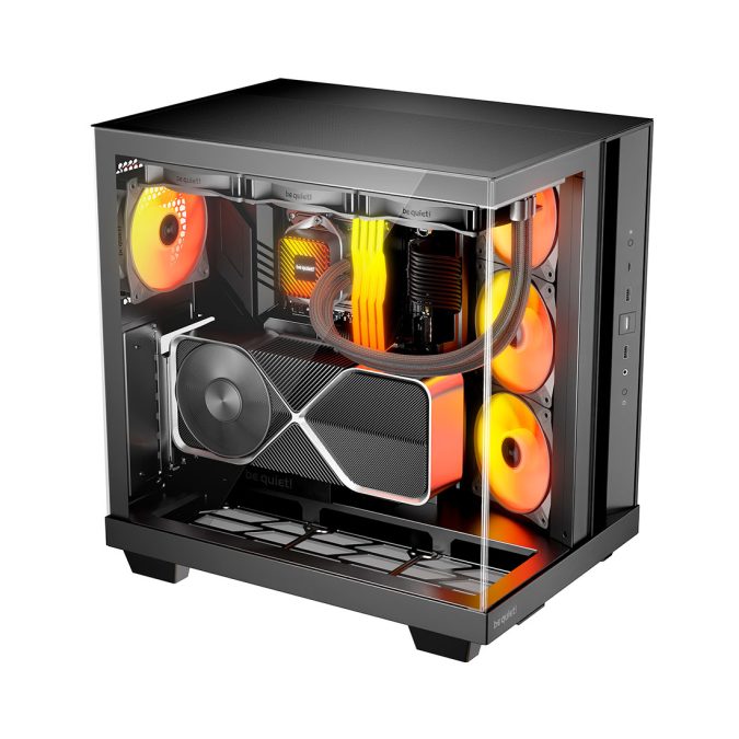 Компьютерный корпус, Bequiet!, Light Base 500 LX Black, BGW85, ATX / M-ATX / Mini-ITX, 1*3.5"/2*2.5", 1 / 2, Вентилятор 4*120см, Высота кулера до 185 мм, Длина VGA до 400 мм, 432х305х436 мм, Без Б/П, Черный