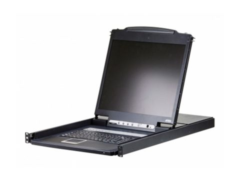 КВМ-консоль с переключателем, ATEN, CL1308N-ATA-RG, 19", 8P, PS/2-USB, VGA, LCD, KVM Switch, W/RU KBW/EU CORD