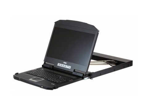 КВМ-консоль, ATEN, CL3800NW-ATA-RG, 18.5", 1U, Ultra Short Depth, Dual Rail, USB, HDMI, DVI, VGA, W/RU, KBW/EU CORD