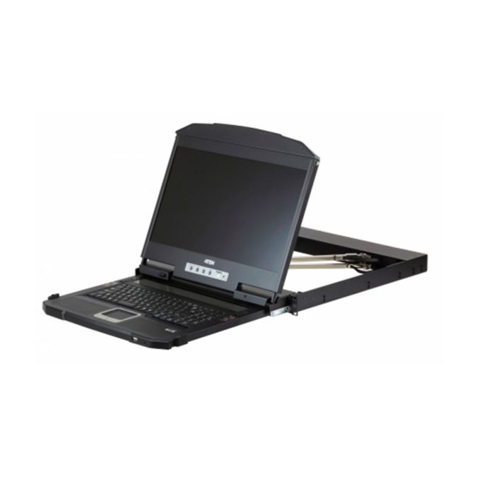 КВМ-консоль, ATEN, CL3800NW-ATA-RG, 18.5", 1U, Ultra Short Depth, Dual Rail, USB, HDMI, DVI, VGA, W/RU, KBW/EU CORD