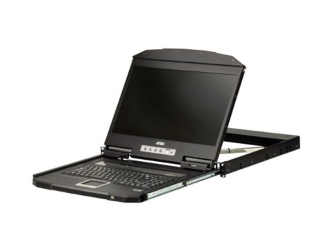 КВМ-консоль, ATEN, CL3100NX-ATA-RG, 18.5", 1U, Short Depth, USB, VGA, Single Rail, LCD Console, W/RU KB, W/EU Cord