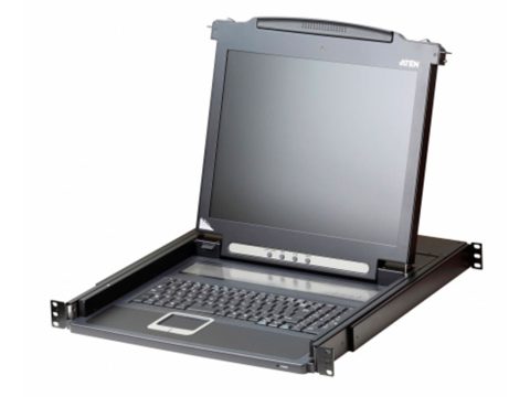 КВМ-консоль, ATEN, CL1000M-ATA-RG, 17", PS/2, VGA, LCD Console, W/RU KB, W/EU Cord, ATEN