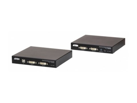 КВМ-удлинитель, ATEN, CE624-AT-G, USB, DVI, Dual View, HDBaseT 2.0, KVM Extender, W/EU ADP