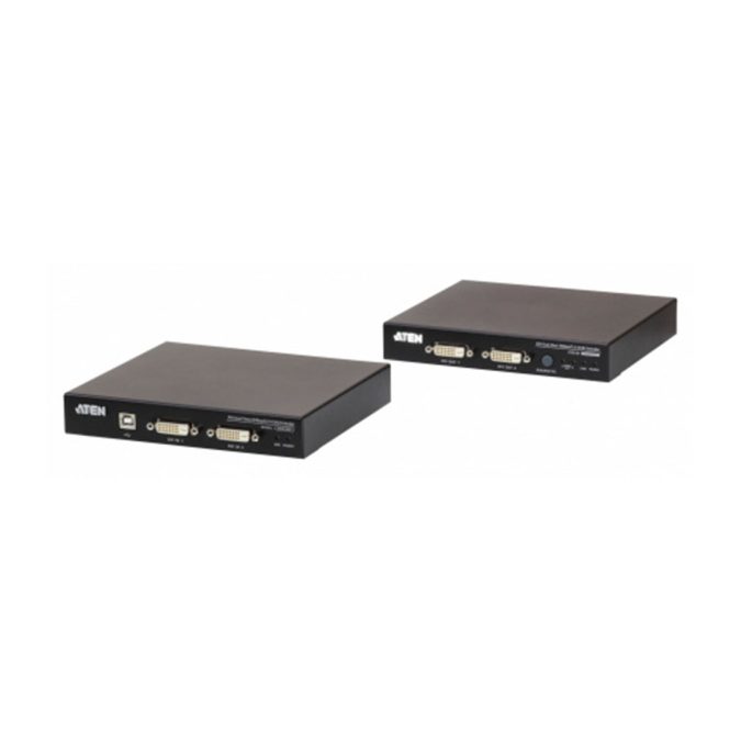 КВМ-удлинитель, ATEN, CE624-AT-G, USB, DVI, Dual View, HDBaseT 2.0, KVM Extender, W/EU ADP