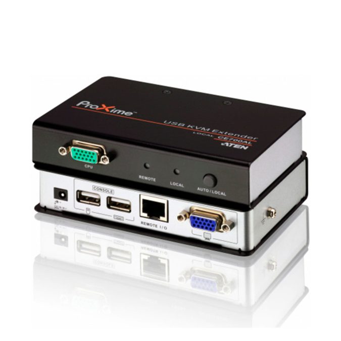КВМ-удлинитель, ATEN, CE700A-AT-G, USB, VGA/Audio, Cat 5, KVM Extender, W/DKW, W/EU ADP