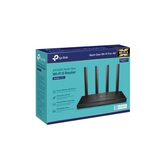 Маршрутизатор, TP-Link, Archer AX18, 802.11a/b/g/n/ac/ax, AX1500
