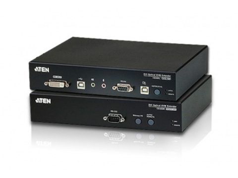 КВМ-удлинитель, ATEN, CE690-AT-G, USB, DVI, Optical KVM Extender (до 20 км), W/EU ADP