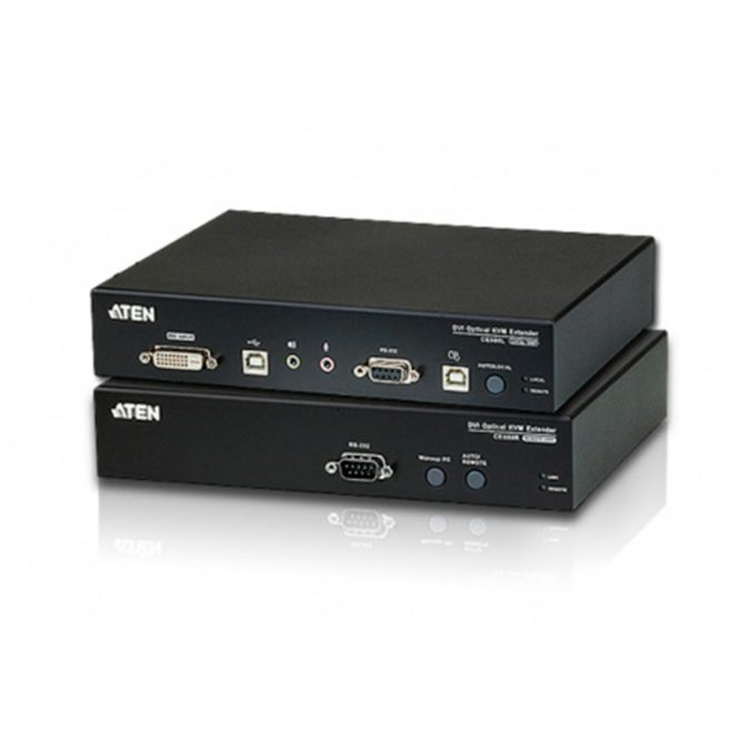 КВМ-удлинитель, ATEN, CE690-AT-G, USB, DVI, Optical KVM Extender (до 20 км), W/EU ADP