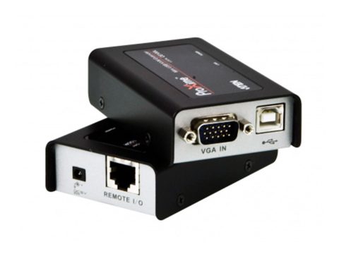 КВМ-удлинитель, ATEN, CE100-AT-G, USB, VGA, Cat 5, Mini KVM Extender, W/EU ADP