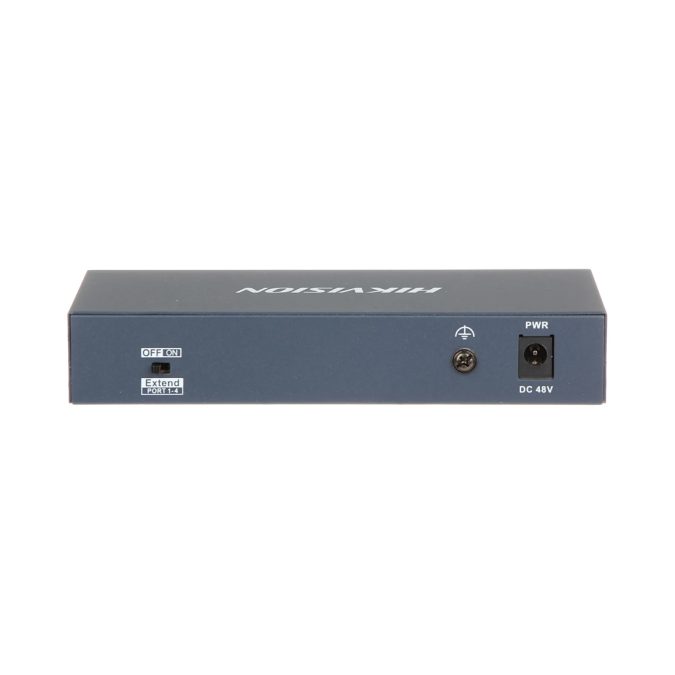 Коммутатор, Hikvision, DS-3E0106P-E/M(B), Неуправляемый, 4 x 10/100 Mbps, РоЕ 802.3af/at 45W, 2 x 10/100 Mbps RJ45, Настольный, Long Range Ports 1 to 4: up to 300 m.