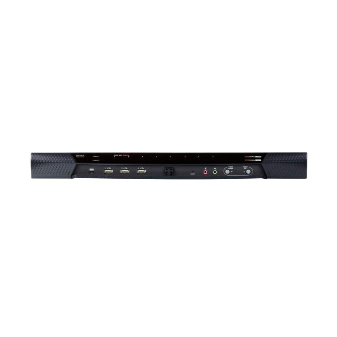 КВМ-переключатель, ATEN, KN1108VA-AX-G, ALTUSEN, 1L/1-Remote, 8 Port, Cat 5, KVM over IP, SW.W/EU CORD