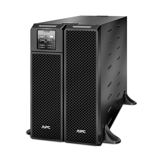 Источник бесперебойного питания, APC, Smart-UPS SRT5KXLI, Онлайн, Мощность 5000ВА/4500Вт, Напольный, 230В, Вых: 6x C13+4x C19 IEC, APCRBC140, Network Card+SmartSlot, Extended runtime, Чёрный