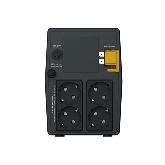Источник бесперебойного питания, APC, Easy UPS BVG1200I-GR, Линейно-интерактивный, Мощность 1200ВА/650Вт, Напольный, 230В, Вых: 4x Schuko, Чёрный