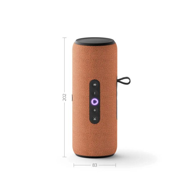 Портативная умная колонка, Яндекс, YNDX-00030ORG, Яндекс Станция Стрит с Алисой, 30 Вт, 3 микрофона, 80 - 20 000 Гц, Wi-Fi (2,4–5 ГГц), Bluetooth 5.0, Оранжевый