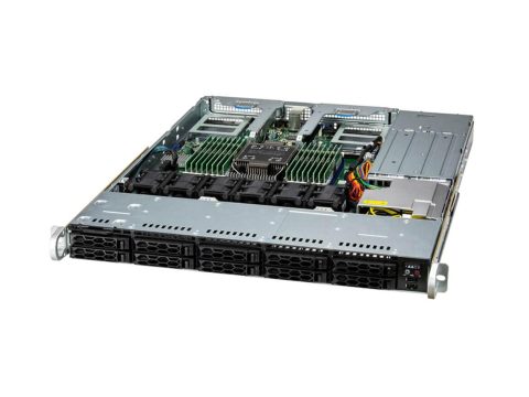 Суперсервер (промышленный компьютер), Supermicro, SYS-111C-NR, Xeon Silver 4510, 1x32GB DDR5-5600 ECC RDIMM, 1x480GB NVMe PCIe 4.0 SSD M.2, 2x860W