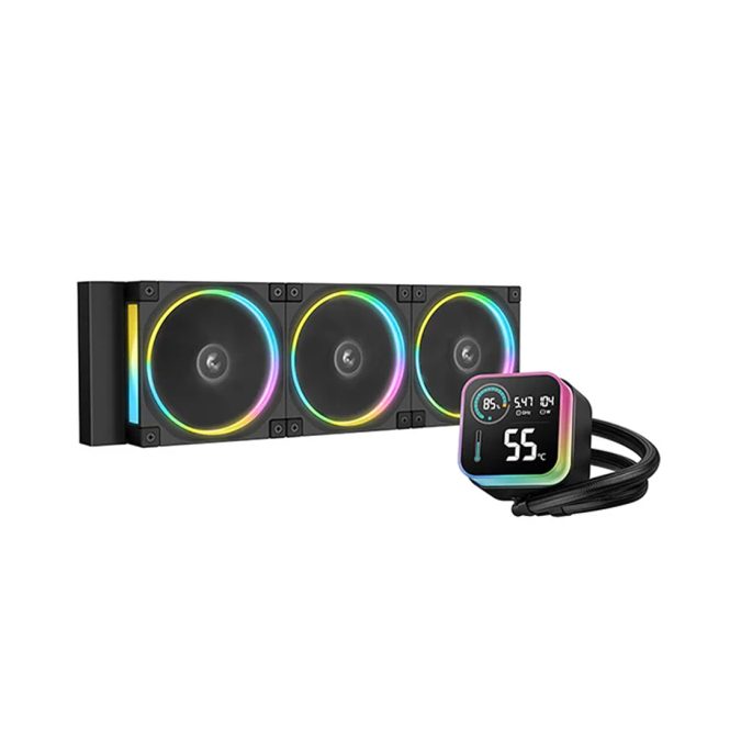Кулер с водяным охлаждением, Deepcool, LQ360 ULTRA ARGB R-LQ360-BKASMC-G-1, Intel 1851/1700/1200/115х и AMD AM5/AM4/, TDP 300W, 3*120мм FL12 ARGB, 500-2150 RPM±10%, 55CFM, 32 dB(A), Чёрный