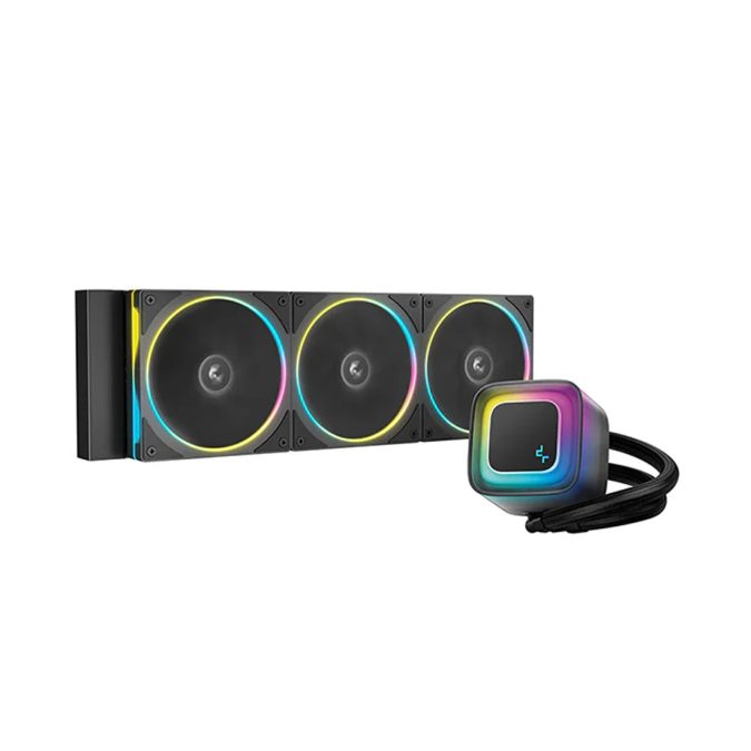 Кулер с водяным охлаждением, Deepcool, LE360 PRO R-LE360PRO-BKAMMC-G-1, Intel 1851/1700/1200/115х и AMD AM5/AM4/, TDP 300W, 3*120мм FL12 SE ARGB, 400-2400 RPM±10%, 66.23CFM, 37.7 dB(A), Черный