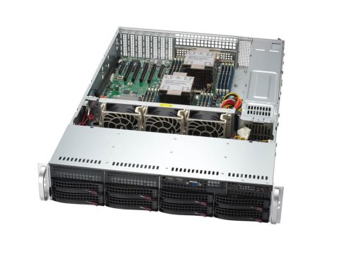 Суперсервер (промышленный компьютер), Supermicro, SYS-621P-TRT 420, Xeon Silver 4516Y+, 1x32GB DDR5-5600 ECC RDIMM, 1x480GB NVMe PCIe 4.0 SSD M.2, 2x1200W, 2  RJ-45 10G LAN