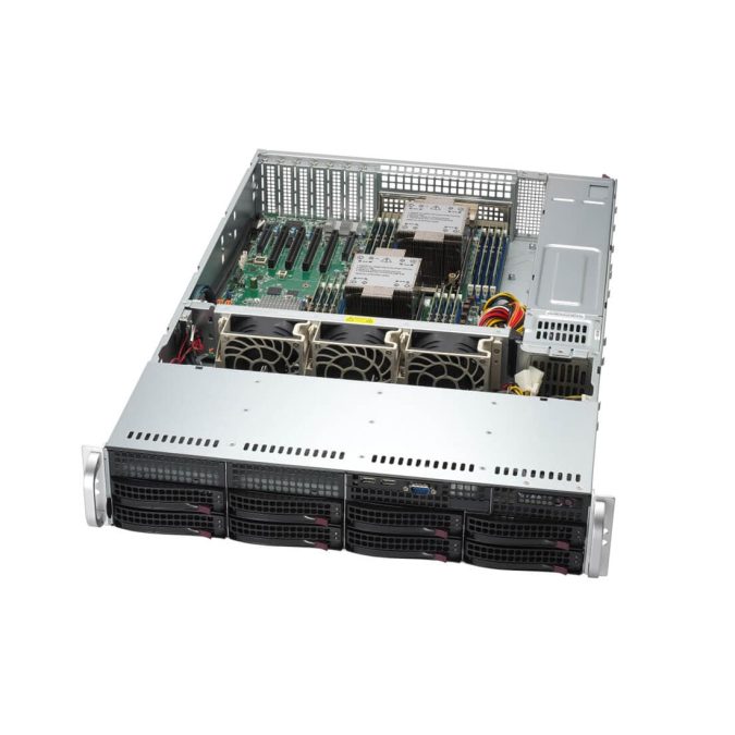 Суперсервер (промышленный компьютер), Supermicro, SYS-621P-TRT 420, Xeon Silver 4516Y+, 1x32GB DDR5-5600 ECC RDIMM, 1x480GB NVMe PCIe 4.0 SSD M.2, 2x1200W, 2  RJ-45 10G LAN