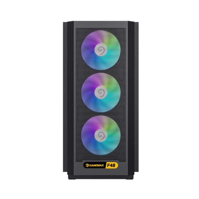 Компьютерный корпус, Gamemax, F46 BK, 1116-4046R0002, ATX/MATX/ITX, 2*3.5"/3*2.5", Высота кулера до 169 мм, Длина VGA до 350 мм, 419x216x449 мм, Без Б/П, Черный