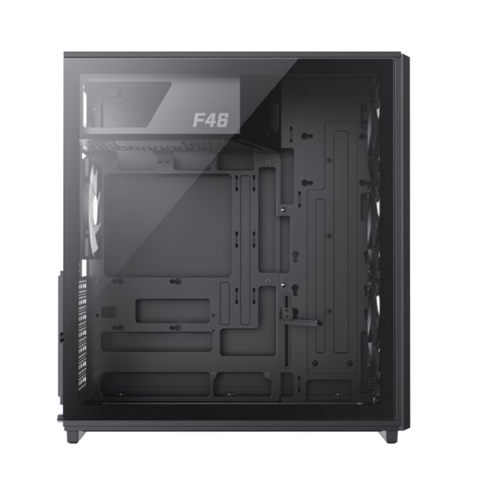 Компьютерный корпус, Gamemax, F46 BK, 1116-4046R0002, ATX/MATX/ITX, 2*3.5"/3*2.5", Высота кулера до 169 мм, Длина VGA до 350 мм, 419x216x449 мм, Без Б/П, Черный