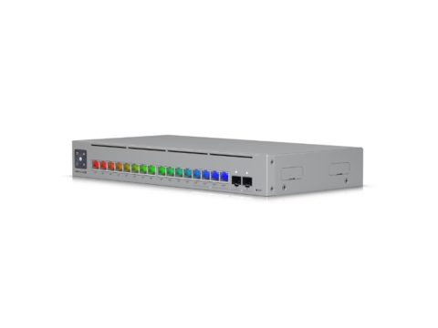 Коммутатор, Ubiquiti, USW-Pro-Max-16-PoE, Unifi Switch, Управляемый L3, 2xSFP+, 16 портов 10/100/1000 Mbps RJ45 PoE, 802.3af/at/bt, бюджет 180W, Стоечный