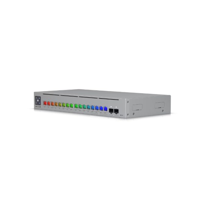 Коммутатор, Ubiquiti, USW-Pro-Max-16-PoE, Unifi Switch, Управляемый L3, 2xSFP+, 16 портов 10/100/1000 Mbps RJ45 PoE, 802.3af/at/bt, бюджет 180W, Стоечный