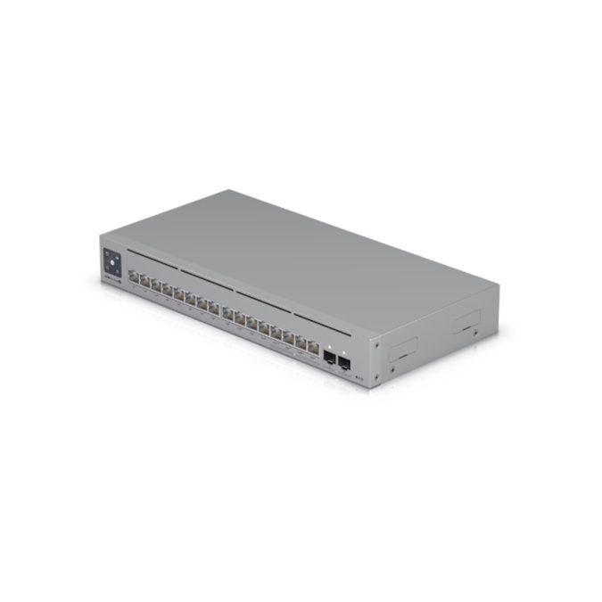 Коммутатор, Ubiquiti, USW-Pro-Max-16-PoE, Unifi Switch, Управляемый L3, 2xSFP+, 16 портов 10/100/1000 Mbps RJ45 PoE, 802.3af/at/bt, бюджет 180W, Стоечный
