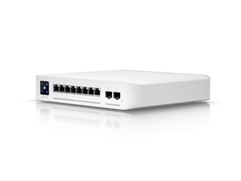 Коммутатор, Ubiquiti, USW-ENTERPRISE-8-POE, Unifi Switch, Управляемый L3, 2x SFP+, 8 порта 10/100/1000/2500 Mbps RJ45 PoE+, 802.3af/at, бюджет 120W, Настольный/настенный