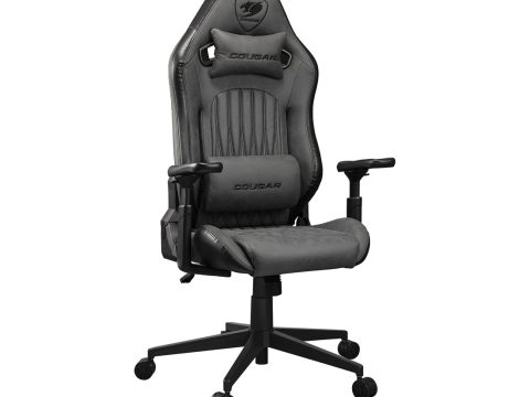 Игровое компьютерное кресло, Cougar, Explore Jet Gray F, Искусственная кожа PU AIR, (Ш)57*(Г)53*(В)129,5 (137) см, Серый