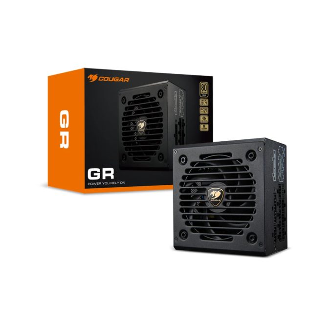 Блок питания, Cougar, GR 750, 750W, ATX 3.1, APFC, GOLD, 20+4 pin, 2*4+4pin, 6*Sata, 2*Molex, 2*PCI-E 6+2 pin, 1*12V-2x6, Вентилятор 12 см, Модульный, Кабель питания, Чёрный