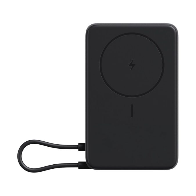 Портативный внешний аккумулятор, Xiaom, Magnetic Power Bank 10000 with Built-in Stand Black, WPB1007Z/BHR08P9GL, 10000мА·ч (37Вт·ч), 33Вт, 210г, 108,8  68,9  20,25мм, Чёрный