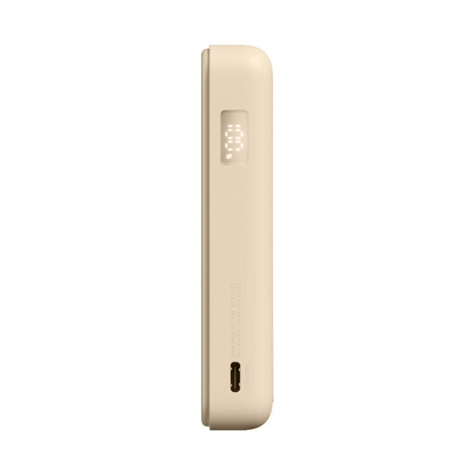 Портативный внешний аккумулятор, Xiaom, Magnetic Power Bank 10000 with Built-in Stand Beige, WPB1007Z/BHR08PBGL, 10000мА·ч (37Вт·ч), 33Вт, 210г, 108,8  68,9  20,25мм, Бежевый